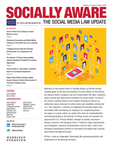 Socially Aware: The Social Media Law Update