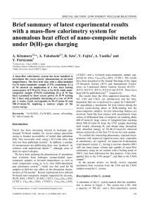 Brief summary of latest experimental results with a