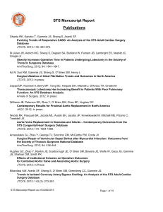 Publications List - Society of Thoracic Surgeons