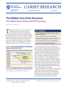 The Hidden Cost of the Recession: Two Million Fewer Births and