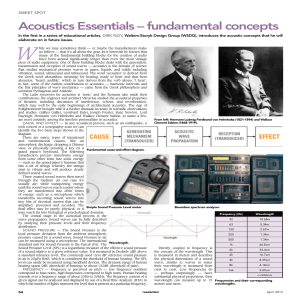 Acoustics Essentials – fundamental concepts