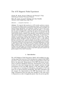 The ACE Magnetic Fields Experiment