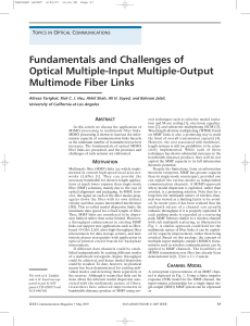 Fundamentals and Challenges of Optical Multiple - jalali