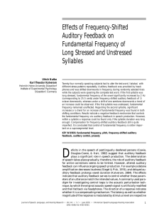 Effects of Frequency-Shifted Auditory Feedback on Fundamental