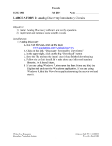 LABORATORY 2: Analog Discovery/Introductory Circuits