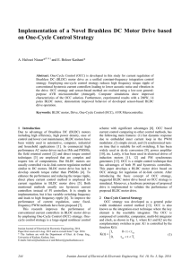 Implementation of a Novel Brushless DC Motor Drive based on One