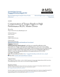Compensation of Torque Ripple in High Performance BLDC Motor