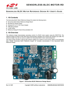 Sensorless BLDC Motor Reference Design Kit User`s