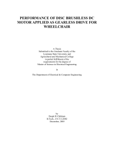 performance of disc brushless dc motor