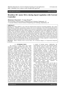 Brushless DC motor Drive during Speed regulation with