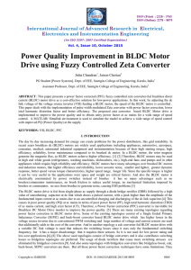 Power Quality Improvement in BLDC Motor Drive using