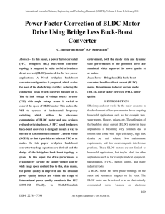 Power Factor Correction of BLDC Motor Drive Using Bridge Less