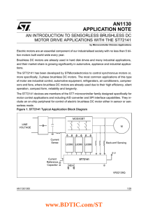 An introduction to sensorless brushless DC motor drive applications