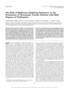 The Role of Müllerian Inhibiting Substance in the Evaluation of