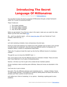 Introducing The Secret Language Of Millionaires