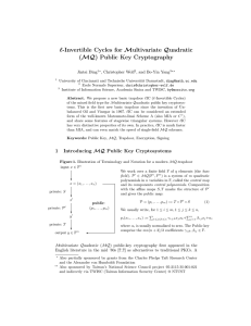 (MQ) Public Key Cryptography