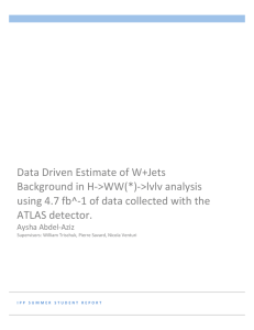 Data Driven Estimate of W+Jets Background in H-‐>WW(*)