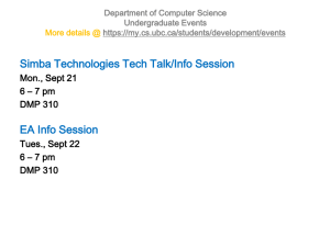 Simba Technologies Tech Talk/Info Session EA Info Session