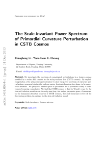 The Scale-invariant Power Spectrum of Primordial