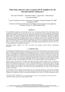 Wide band, ultra low noise cryogenic InP IF amplifiers