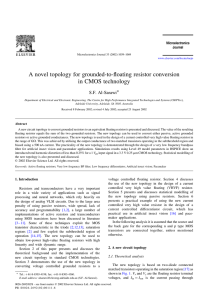 A novel topology for grounded-to-floating resistor conversion in