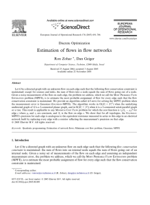 Estimation of flows in flow networks