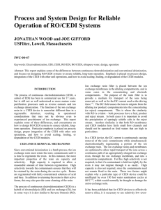 Process and System Design for Reliable Operation of RO