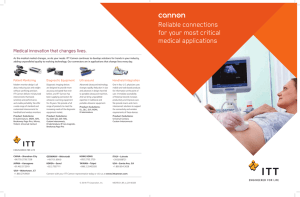 Reliable connections for your most critical medical applications