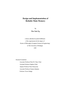 Design and Implementation of Reliable Main Memory