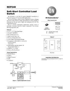 NCP340 - Soft-Start Controlled Load Switch