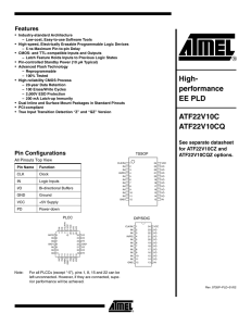 High- performance EE PLD ATF22V10C ATF22V10CQ