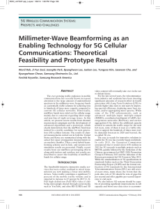 Millimeter-Wave Beamforming as an Enabling Technology for 5G