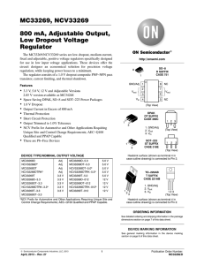 MC33269 - 800 mA, Adjustable Output, Low Dropout Voltage