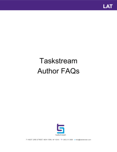 Taskstream Author FAQs