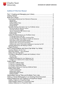 CSU EndNote Manual - Charles Sturt University