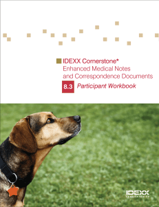 IDEXX Cornerstone* Enhanced Medical Notes and Correspondence