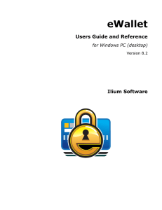 eWallet: Users Guide and Reference