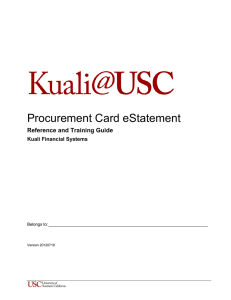 eStatement - USC Financial and Business Services