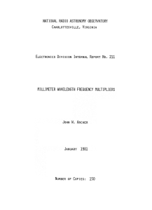 millimeter wavelength frequency multipliers