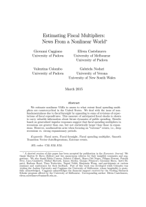 Estimating Fiscal Multipliers: News From a Nonlinear World"