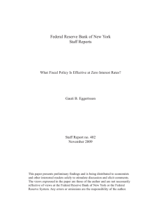 What Fiscal Policy Is Effective at Zero Interest Rates?