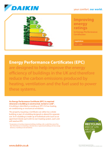 Energy Performance Certificates (EPC) are designed to help