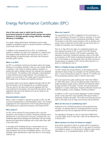 Energy Performance Certificates (EPC)