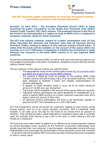 EPC Press Release - European Payments Council
