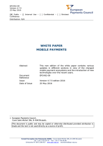 EPC Mobile Payments White Paper 1st Edition
