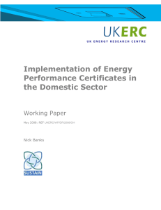 Implementation of Energy Performance Certificates in the