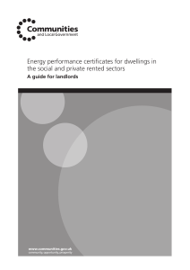 Energy performance certificates for dwellings in the social and