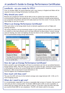 A Landlord`s Guide to Energy Performance Certificates