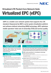 Virtualized EPC (vEPC)