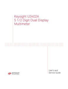 Keysight U3402A 5 1/2 Digit Dual Display Multimeter